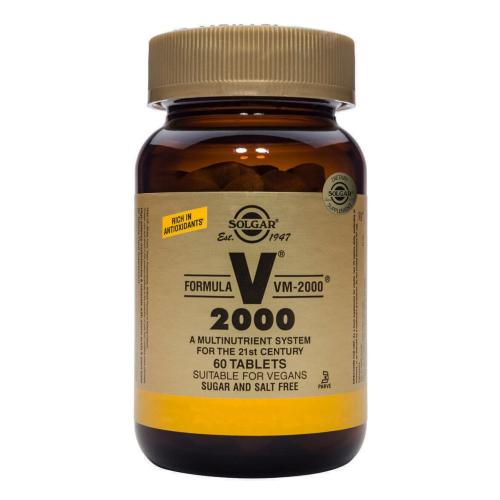 Solgar Formula VM-2000 Συμπλήρωμα Διατροφής με Πολιβιταμίνες & Ισχυρής Δράση Κατά των Βλαβών από τις Ελεύθερες Ρίζες 60tabs